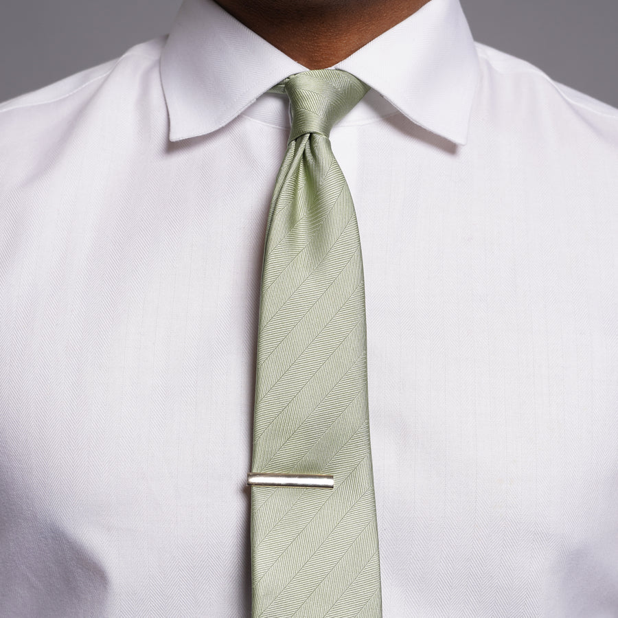 ANQ Global Traders Light Green Slim Tie for Men