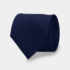 ANQ Global Traders Grosgrain Solid Midnight Navy Tie for Men