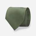 ANQ Global Traders Grosgrain Solid Olive Tie for Men