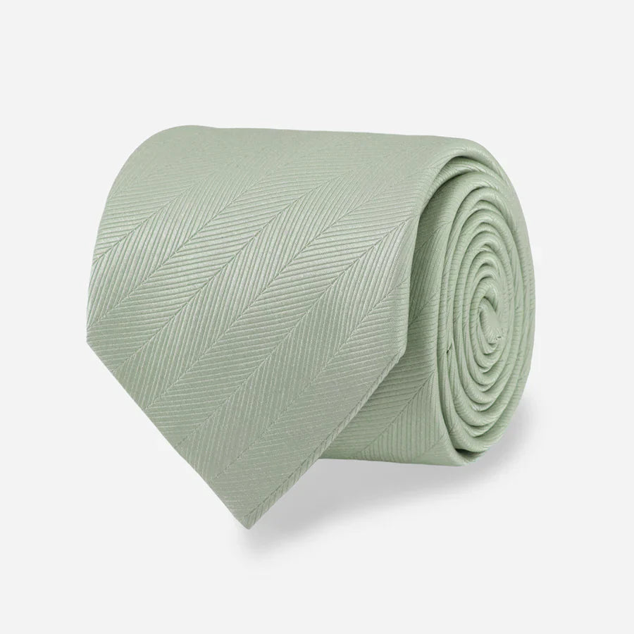 ANQ Global Traders Light Green Slim Tie for Men