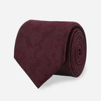 ANQ Global Traders Refinado Floral Burgundy Slim Tie for Men